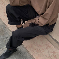 Autumn Winter New Fashion Solid Color Simplicity Loose Casual Women Casual Pants Korean Fashion Temperament High Waist