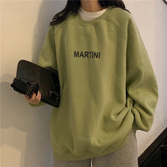 Hoodies Women Chic Letter High Street All-match Simple Unisex Couples Oversized Sweatshirt Thicker Soft Fall Basic Lady Clothing