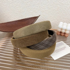 Lizakosht Korean Fashion Wasabi Green Women Headbands Solid Color Velvet Soft Hairbands Headwear Rubbers Hair Accessories