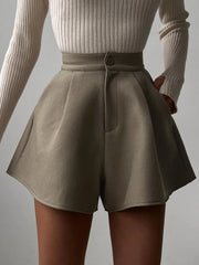 Lizakosht High Wait Wide-leg Shorts Women Bottom Casual Loose A- Line Short Pants Ladies Leisure Summer New Vintage Shorts