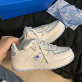 Lizakosht New Designer Sneakers Shoes Women Platform White Casual Shoes Fashion Sneakers Platform Basket Lace-Up Casual Chunky Shoes