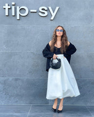 Lizakosht Summer New High Waist Asymmetrical Skirt Irregular Fishtail Streetwear Skirt Elastic Waist Harajuku Loose Ruffle Skirt