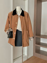 Lizakosht - Preppy Style Womens Retro Elegant Khaki Windbreaker Lapel Collar Korean Streetwear Coat Single Breasted Jackets Autumn Winter