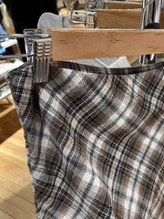 Lizakosht American Vintage Plaid Midi Skirt Woman A-line High Waist Long Skirts Summer School Style Y2k Classic Cotton Faldas Chic