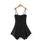 Unireal 2022 Summer Women Mini Dress Sleeveless Off Shoulder Solid White Black Sexy Beach Slip Short Dress