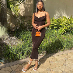 Lizakosht summer new fashion sexy backless slim temperament slip dress