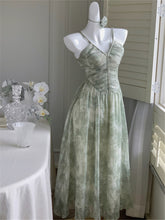 Lizakosht Midi Dress Women Elegant Summer New Fashion Evening Lady Vintage Sleeveless Sexy Beach Dresses Female Slim Green Clothes