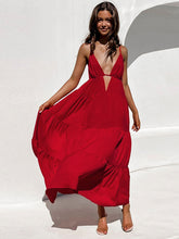 Sexy Spaghetti Strap V-Neck Sleeveless Backless Maxi Dress Summer Women Club Party Evening Dresses Vestidos Beach Cover Up A1322