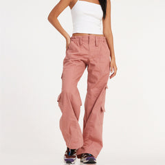 Lizakosht Womens Girls High Waisted Baggy Jeans Vintage Wide Straight Leg Boyfriend Denim Cargo Pants Y2K Trousers