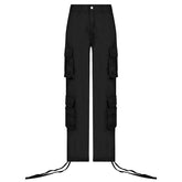 Spring And Summer European American New Women's Tooling Straight Trousers High Waist Loose Wide Leg Retro Old Cow Women's Jeans