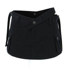 Lizakosht Women Pocket Cargo Army Mini Skirt S M L