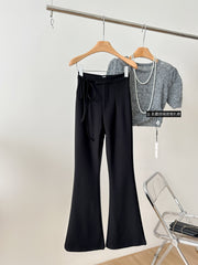 Lizakosht Casual Black Flared Pants For Woman Loose Comfortable Trousers Loose Women Pants For Women