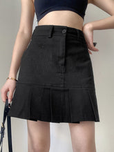 Lizakosht Preppy Style Blue Skirt Women Cute High Waist A-line Solid Sexy Pleated Mini Skirt Y2k School Girl Korean Fashion Summer