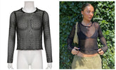 Lizakosht Hollow Out Women Knitted T Shirts Y2K Crop Top Summer Beach Cover Up Fashion Casual Crppped Tops Tees Woman Clothes 2022