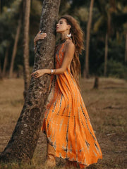 Lizakosht Vintage Embroidered Kaftan Casual Cover-ups Sexy Summer Clothing Deep V-neck Woman Beach Wear Swim Suit Cover Up A1407