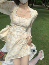 Lizakosht Spring Elegant Y2K Midi Dress Women Casual Lace One Piece Dress Korean Sweet Vintage Floral Dress Party Long Sleeve