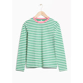 Striped Classic T-shirt Spring Autumn New Round Neck Long-sleeved Cotton Woman Tshirts Ladies Vintage Casual Tee Shirt Tops