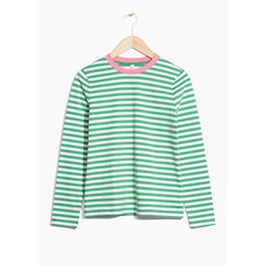 Striped Classic T-shirt Spring Autumn New Round Neck Long-sleeved Cotton Woman Tshirts Ladies Vintage Casual Tee Shirt Tops