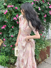 Lizakosht Summer New Women Fashion Elegant Midi Dresses Female Casual A-Line Evening Party Vestdios Clothes