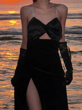 Summer Elegant Sexy Spaghetti Strap Midi Women Black Dress Bodycon Slim Backless Beach Party Vestidos Female Fashion Clothes