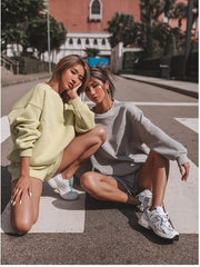 Lizakosht Women Tracksuit Spring Autumn Two Piece Short Sets Casual Long Sleeve Sweatshirt Sportswear Pant Suit Female Outfits