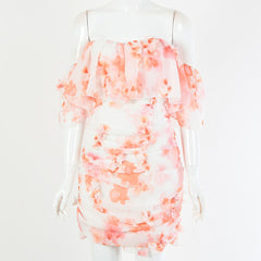 High Quality Summer Bodycon Dress Women Ruffle Dress 2022 New Arrivals Off The Shoulder Sexy Party Dress Clubwear