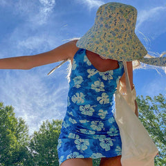 Lizakosht Summer Women's Dress Hot Sexy Sleeveless Printing Buttock Lifting Sweet Fit Clothes for Women