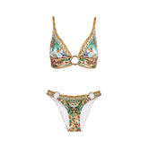 Lizakosht New Two-Piece Swimwear Retro Sexy Bikini Swimming Chiffon Beach Dress Swimsuit Cover Up Summer Beach Wear