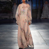 Summer Clothes for Women Vintage Long Sleeve Floral Printed Long Dress Vacation Bohemian Boho Maxi Dress Female