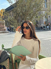 Lizakosht Woman White Dress Fashion Long Sleeve Hip Wrapping Slim Long Dresses Autumn Female Elegant Commute Robe