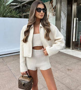 Lizakosht Fashion Woman Bomber Jackets for Women Spring Autumn Coats Ladies Casual with Pockets Long Sleeve New Outerwear