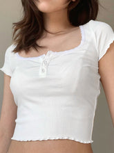 Lizakosht Sexy White Crop Top Gyaru Slim Fit Solid Tee Shirt Femmes Summer Clothes for Women Fashion T Shirt Y2k Tops Streetwear