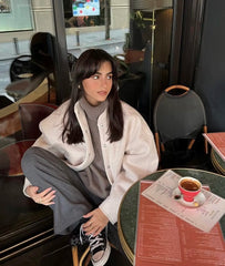 Lizakosht Fashion Big Pockets Bomber Jackets for Women Coats Female Chic Autumn Winter Casual Jacket Ladies New Outerwear