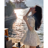 Lizakosht High-quality Y2k Small Dresses Women's Party Summer Short-sleeved Retro Beach Wind Dresses Korean Fashion Popular Dresses