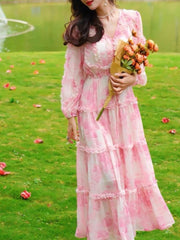 Lizakosht Long Sleeve Strenchy Wasit Ruffled Long Dress vestidos cortos de fiesta Wedding Dresses Prom Dress Chiffon Party Dress vestido