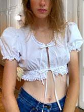 GypsyLady Casual Sexy Chic Cropped Blouse Shirt White Cotton Lace Summer Women Blouse Pull Sleeve Y2K Holiday Party Ladies Tops