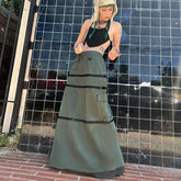 Lizakosht Zipper Detachable Multi-wear Personalized Tooling Skirt Street Trend Skirt Characteristic Skirt High Waist Vintage Skirt