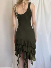 Lizakosht Sundress Y2k Ruffle Dress Slim Fit Solid Falbala Irregular Layering Short Dress Women Clothing Dresses Summer Fashion