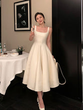 Summer New Women Fashion Elegant White Midi Dresses Vintage Princess Female Party A Line Clothes Vestdios