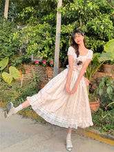 Lizakosht Summer Korean Ruffles Fairy 2 Pieces Set Vintage Women Square Collar Princess Kawaii Floral Print Blouse+High Waist Skirts Suits