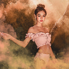 Lizakosht summer cute style lace up bikini swimsuit ladies split sexy bikini new one-shoulder spa swimwear