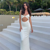 Lizakosht Sling Hollow Dress Bag Hip Skirt 2022 Summer New Women's Fashion Sexy Backless Slim Fit