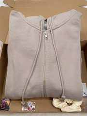 Lizakosht Solid Retro Oversize Hoodie Women Spring Warm Zipper Open-Up Hoodies Femme Vintage Classic Streetwear Loose Sweatshirt Coat