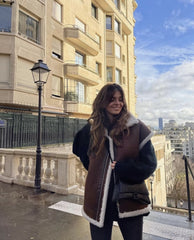 Lizakosht Fur Jacket Women New Suede Lamb Hair Lapel Handsome Fur One Loose Vest Jacket Autumn Winter