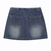 Lizakosht Women's Summer Mini Denim Skirt Y2k Clothes Bodycon Jupe Star Zipper Front Vintage Woman Skirts Faldas De Mujer Streetwear