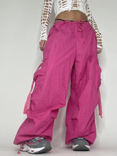 Lizakosht Y2K Barggy Cargo Pants Women Vintage Drawstring Sweatpants Sporty Joggers Casual Loose Wide Leg Trousers Streetwear 2022