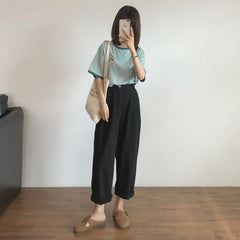 S-5XL Summer Cotton Linen Long Wide Leg Pants for Women 2022 High Waist Loose Casual Trousers Female