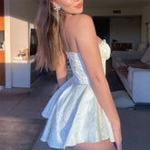 Lizakosht Evening party dresses for women 2022 Summer clothes sexy off shoulder dress elegant vintage embroidered dress mini black