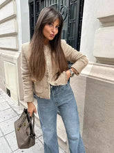 Lizakosht Small Fragrance Luxury Autumn Women Vintage Solid Tweed Jacket Short Coats Korean Fashion Streetwear Woolen Outwear