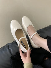 Lizakosht Spring Women Vintage Flats PU Round Toe Mary Janes Casual Shoes Comfort Loafers Shoes 2024 Ballerina Flats
